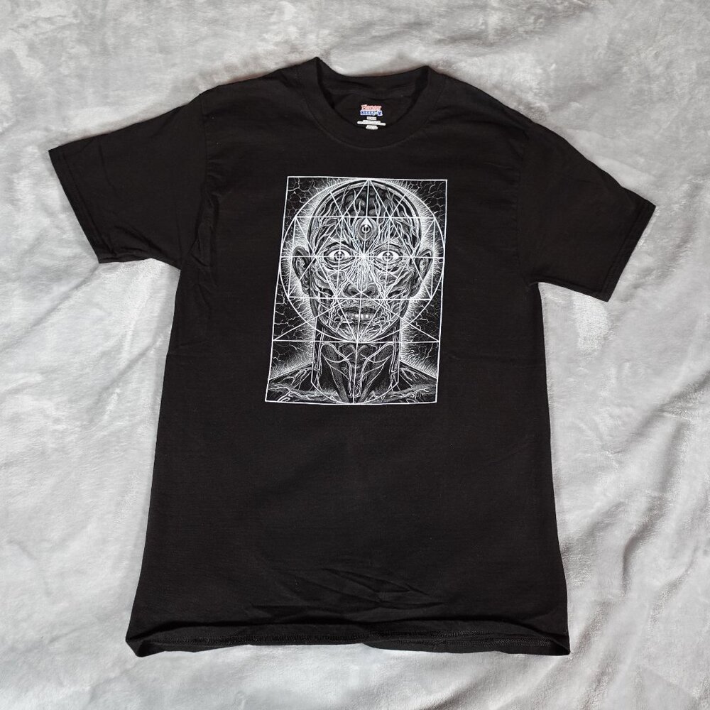 Chapel Of Sacred Mirrors Diagram Art T Shirt Mens M (Fits S) Crewneck Black